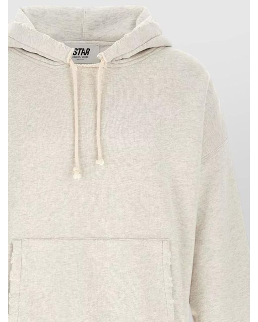 Golden Goose Deluxe Brand White Star Graphic Hoodie Hood Kangaroo Pocket for men