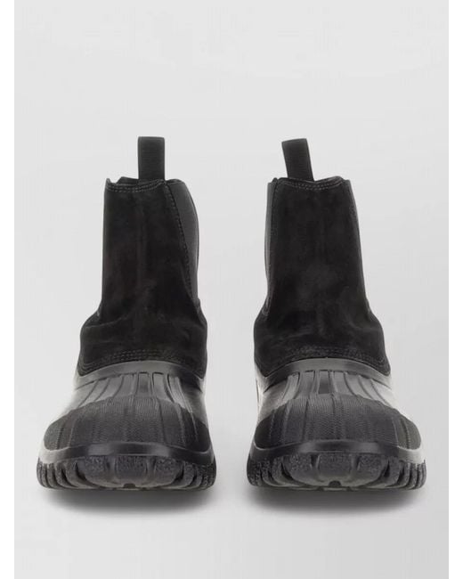 Diemme Black Balbi Ankle Boots Elastic Panels Lug Sole for men