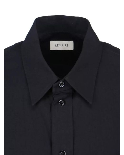 Lemaire Blue Casual Shirt Buttoned Cuffs Chest Pocket for men
