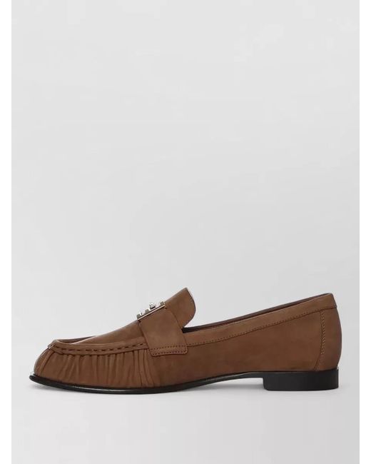 Fendi Brown Suede Loafers