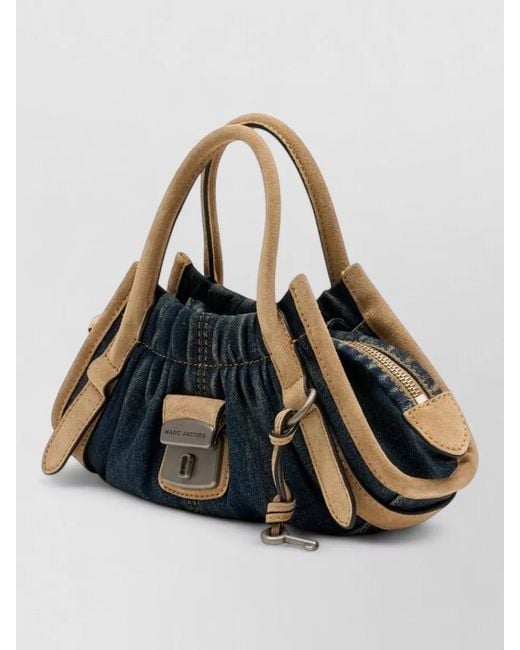 Marc Jacobs Blue Small Cotton Shoulder Satchel Bag
