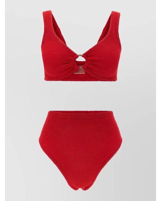 Hunza G Nadine Bikini Set Textured Ring Detail