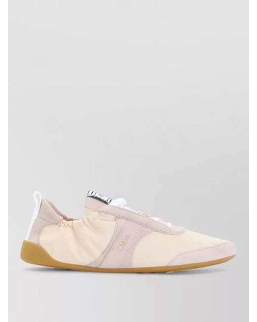 Chloé Natural Leather Low-Top Sneakers