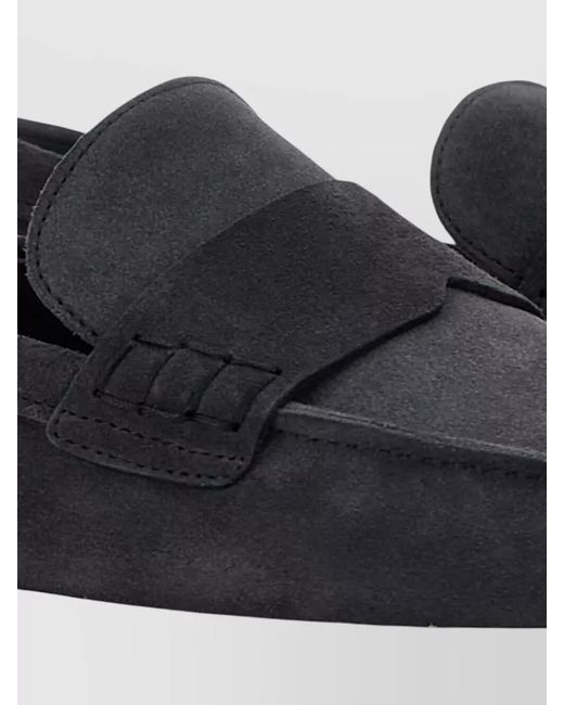 Hogan Blue Leather Loafers for men