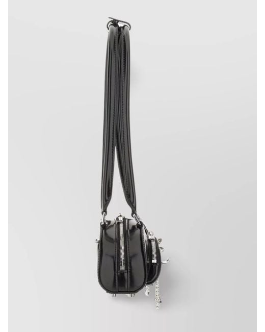 Self-Portrait Black The Bow Mini Leather Shoulder Bag