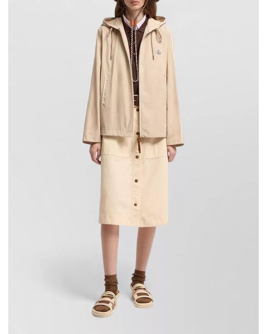 Moncler Natural Hooded Fitted Jacket
