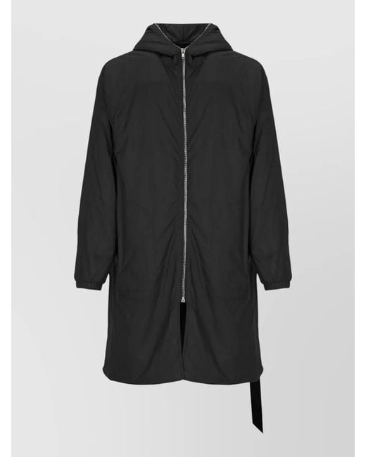 Rick Owens Black Cropped Jacket Elasticated Cuffs Side Pockets for men