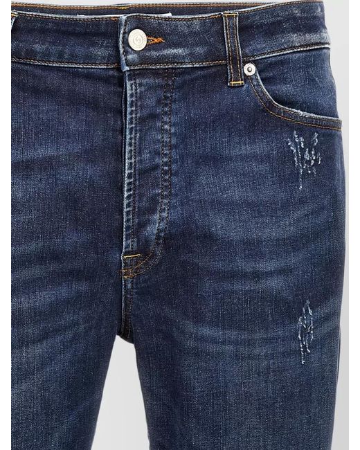 Department 5 Blue Drake Jeans Belt Loops Distressed Faded for men
