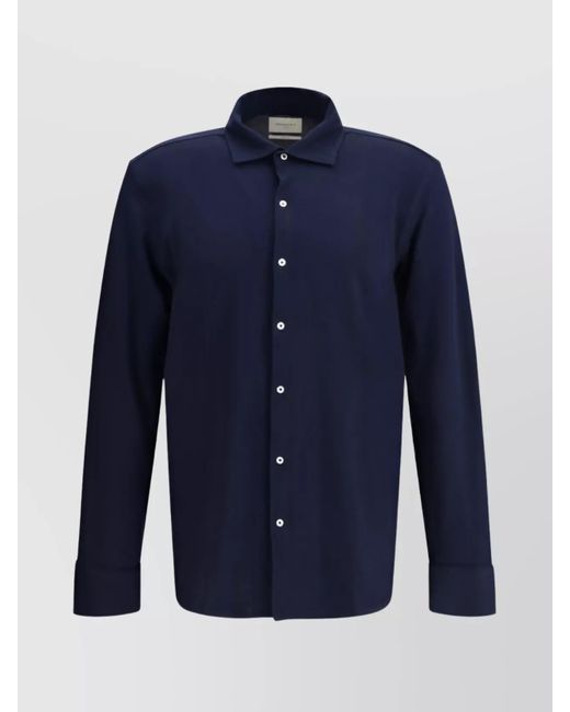 Brooksfield Blue Tailored Cotton Polo Shirt for men