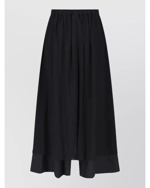 Comme des Garçons Blue Wool A-Line Skirt