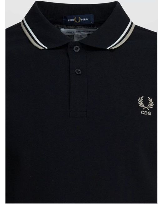 Comme des Garçons Black Cotton Button-Down Polo Shirt for men