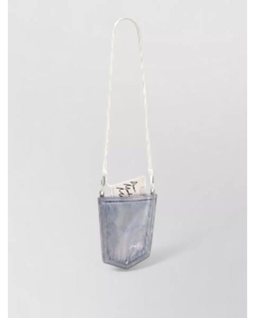MM6 by Maison Margiela White Pocket Crossbody Bag Polyester Cotton Blend