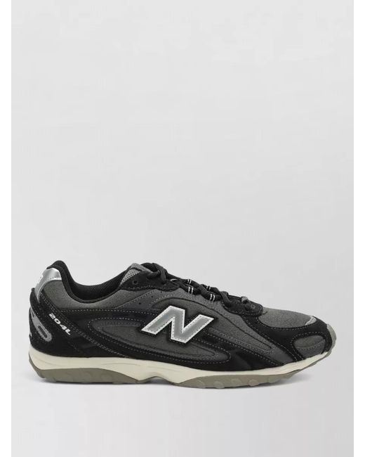 New Balance Black U204L5Wzsue Sneakers Mesh Panels Rubber Sole for men