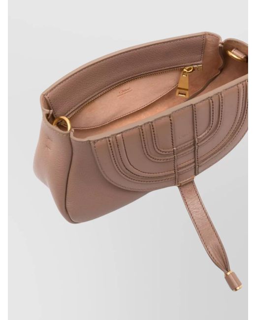 Chloé Pink Marcie Leather Shoulder Bag