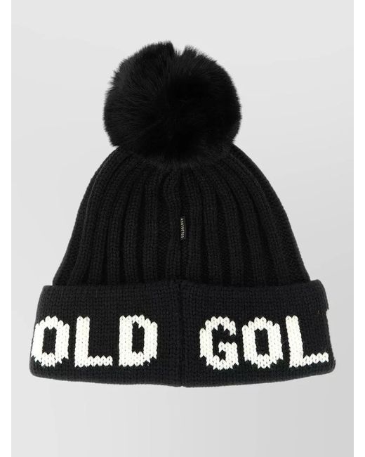 Goldbergh Black Ribbed Beanie