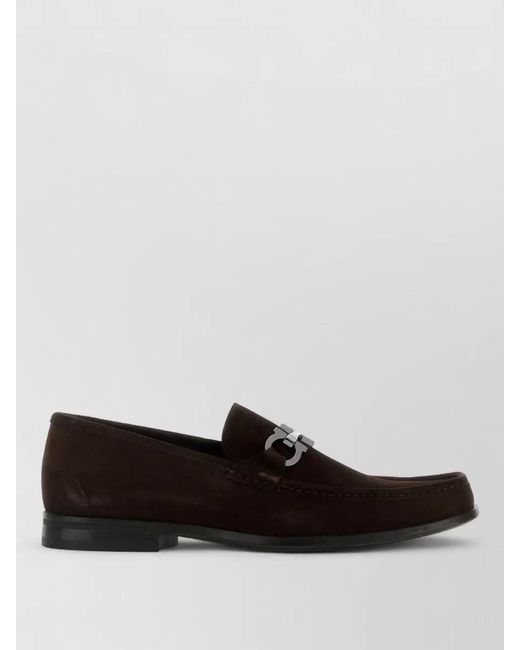 Ferragamo White Suede Loafers for men