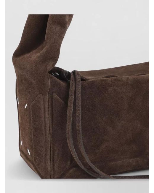 Maison Margiela Brown Small Suede Tote Bag