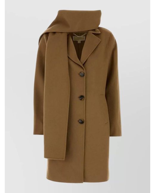 Michael Kors Natural Wool Blend Coat