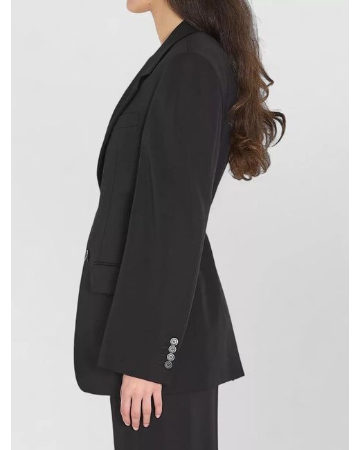 Balenciaga Black Wool Wrap Blazer
