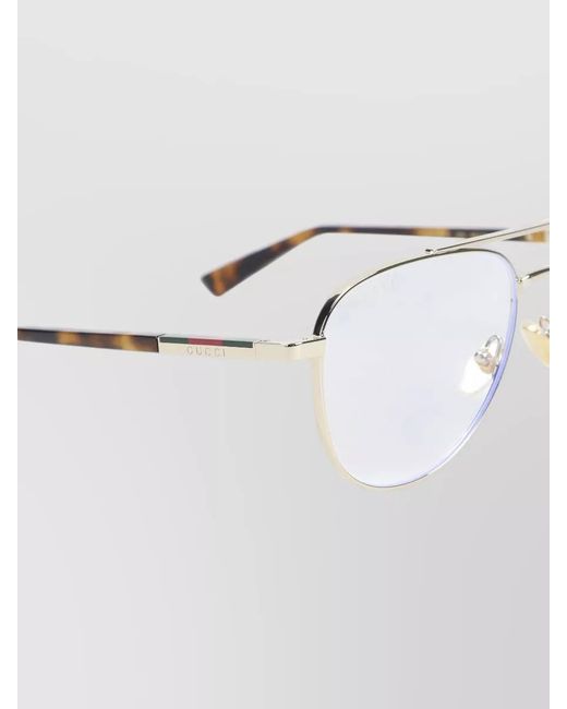 Gucci Natural Metal Aviator Sunglasses