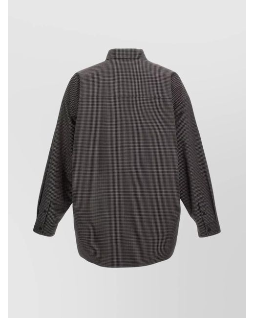 Balenciaga Gray Oversized Cotton Shirt for men