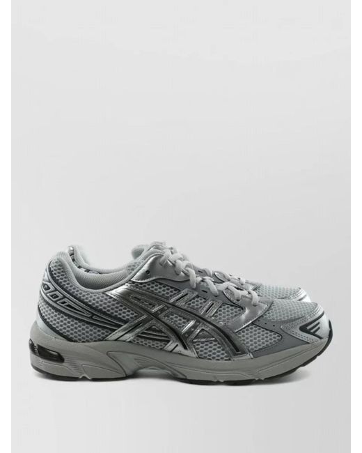 Asics Gray Lace Up Low Profile Mesh Sneakers