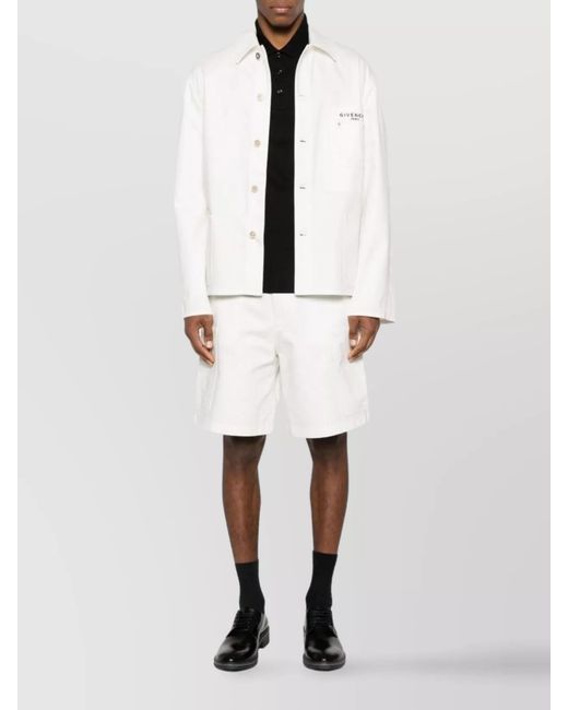 Givenchy White Denim Cotton Shirt Jacket for men