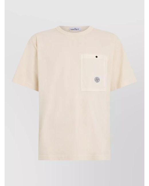 Stone Island Natural Cotton Short-Sleeve T-Shirt for men