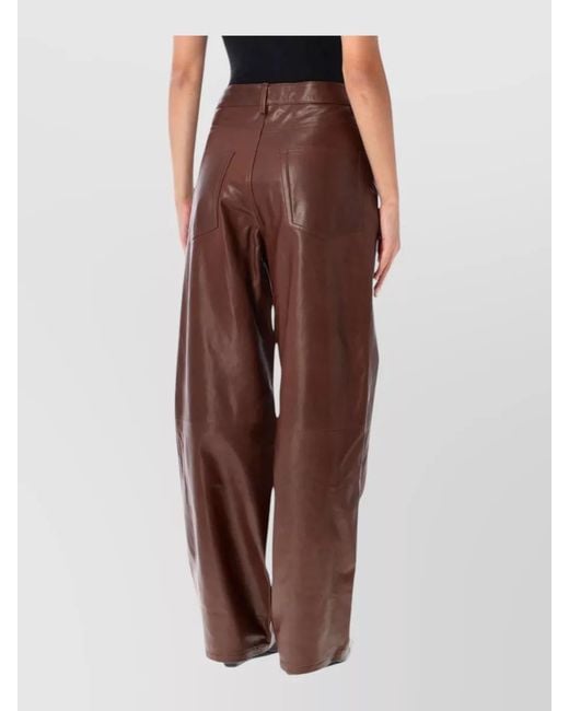 Rohe Brown Leather Trousers