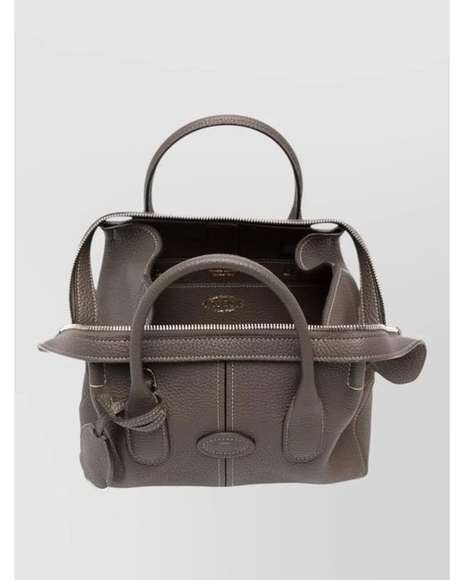 Tod's Gray Di Bag Mini Leather Shoulder Handbag Top Handle