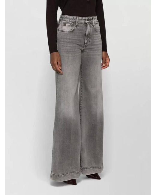 Jacob Cohen Gray Wide-Leg Denim Jeans
