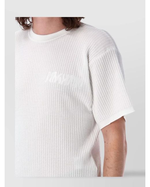 Magliano White Cotton Waffle T Shirt for men