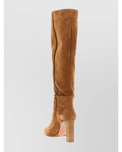 Aquazzura Brown Leather Indy Boots