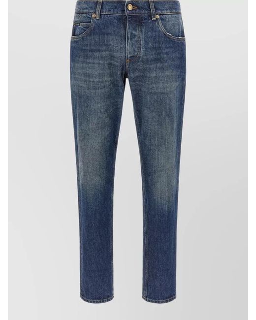 Dolce & Gabbana Blue Straight-Leg Denim Jeans for men