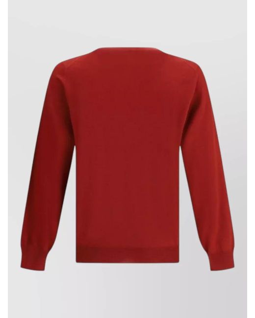 Brunello Cucinelli Red Wool Sweatshirt for men