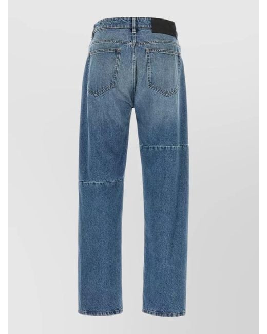 MM6 by Maison Margiela Blue Straight Leg Denim Jeans Five Pocket Design for men
