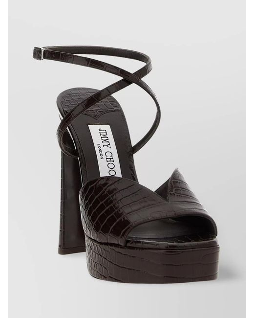 Jimmy Choo Black Leather Sandals