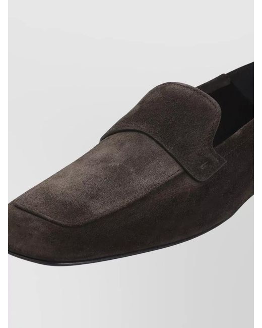 Giorgio Armani Black Suede Loafers