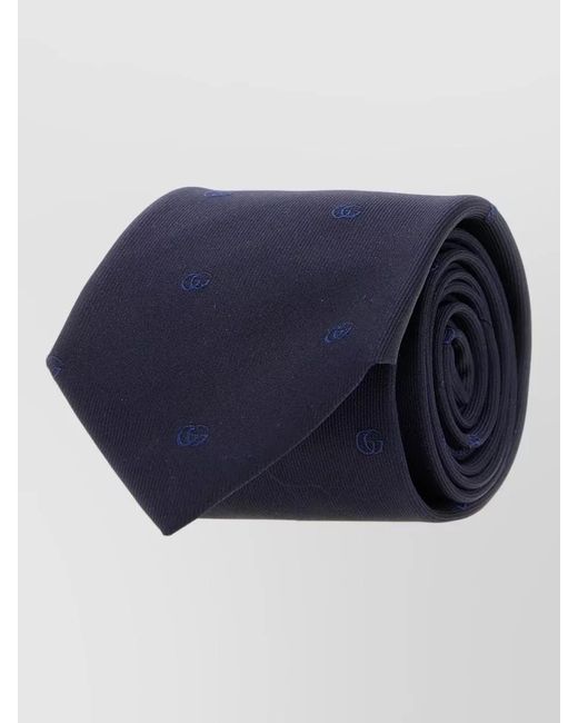Gucci Blue Tie Standard Width Pointed Tip Design for men