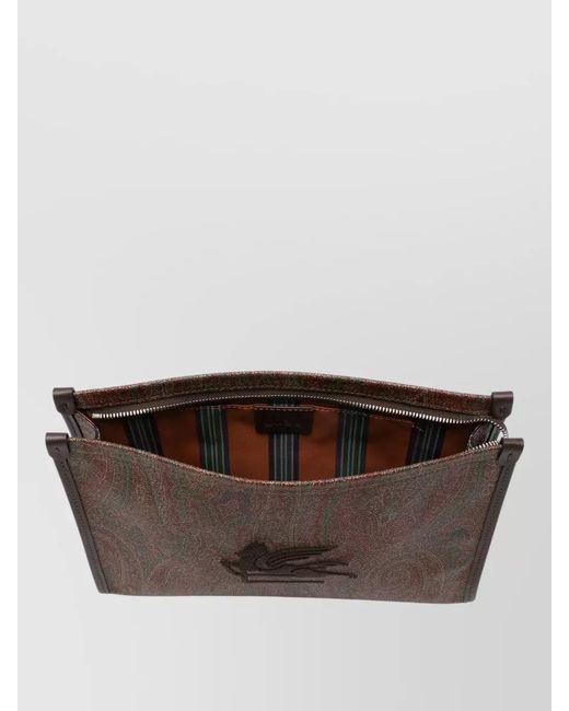 Etro Brown Clutch Bag for men