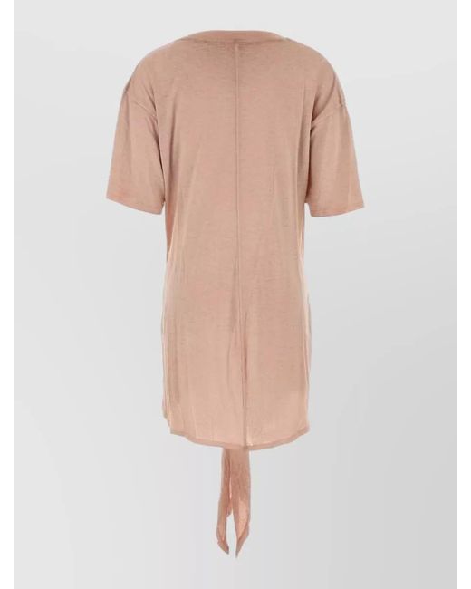 DIESEL Natural Jersey T Shirt Dress Round Neck Tie