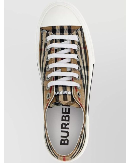 Burberry Multicolor Check Low-Top Sneakers for men