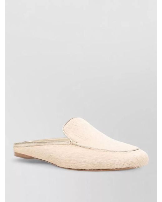 Forte_forte Natural Ponyskin Flat Mules Casual Style