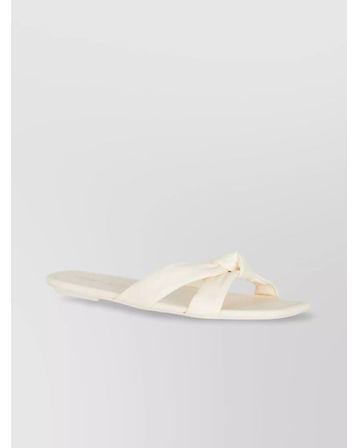 Stuart Weitzman Natural Leather Slides