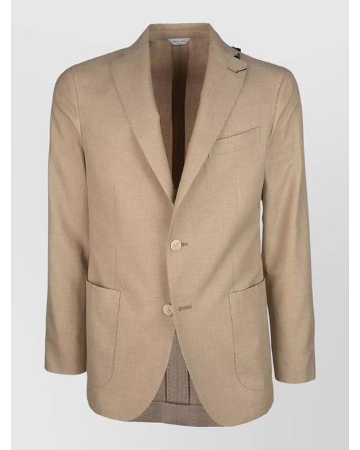 Boglioli Natural Jacket And Gilet Notch Lapel Front Pockets for men