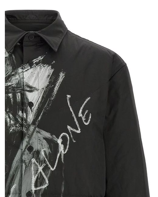 Yohji Yamamoto Black Padded Overshirt Jacket for men