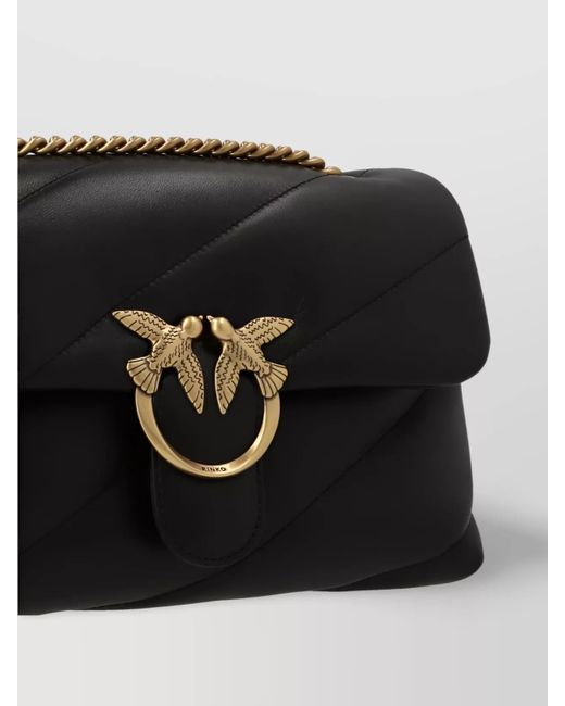 Pinko Black Love Bag Puff Leather Shoulder Bag