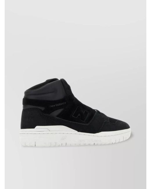Junya Watanabe Black Suede Bb650 Sneakers With Raised N Motif for men