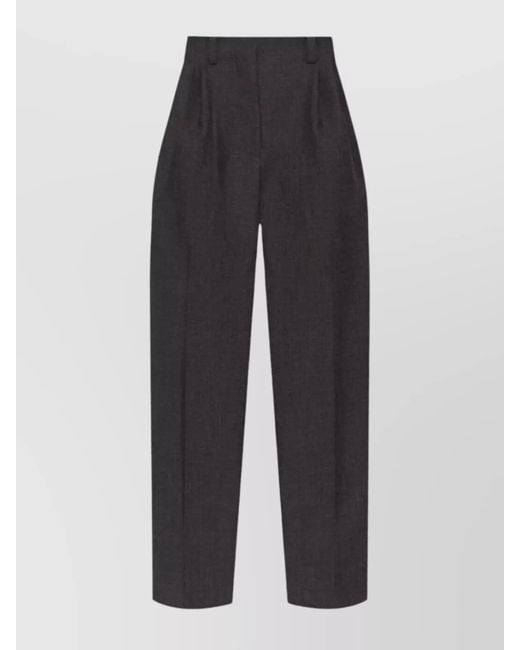 Givenchy Blue Wool Pleated Tailored Trousers