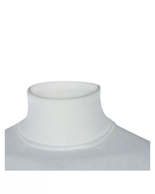 Malo White Wool Turtleneck Jumper for men